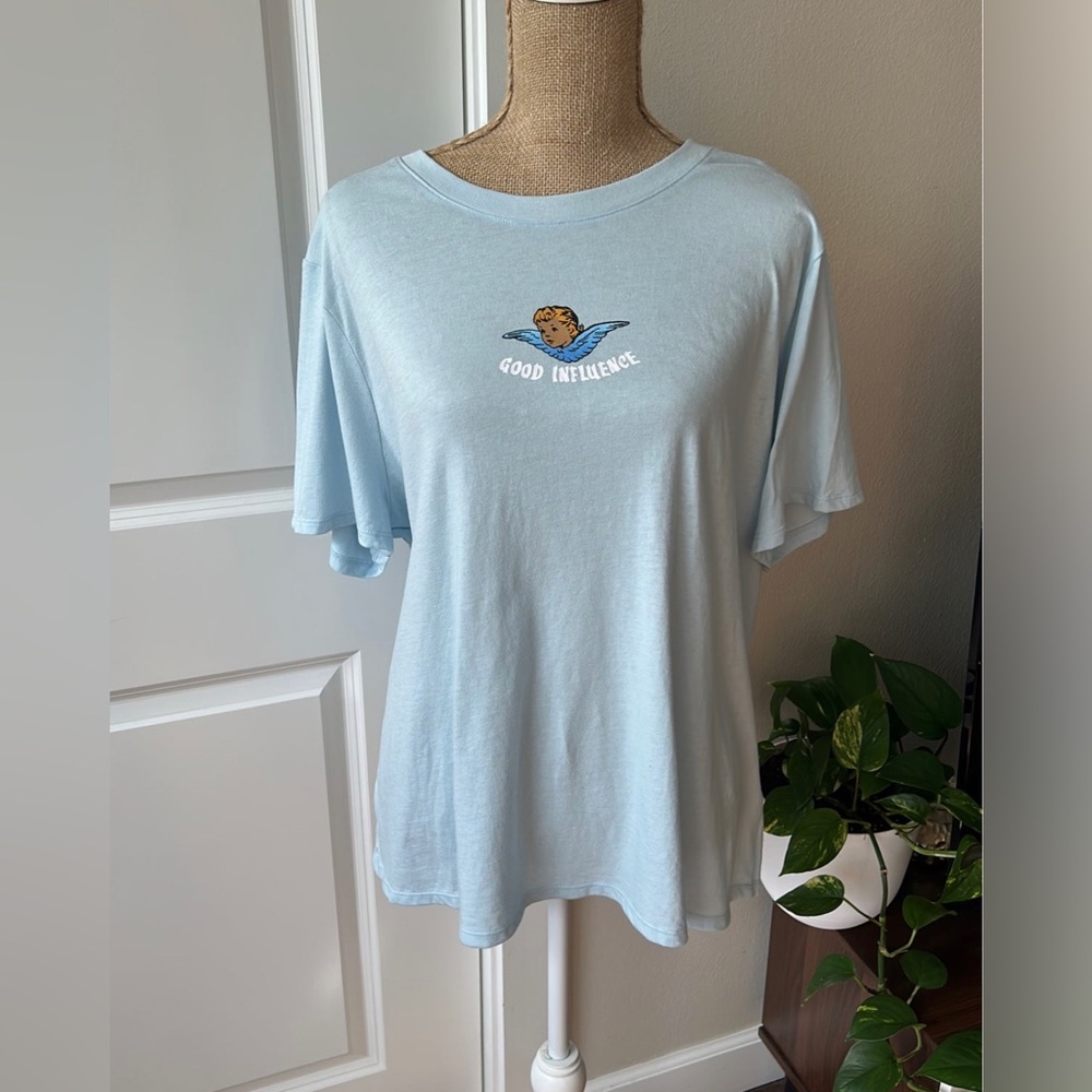 Good Influence Baby Blue Plus Size Tshirt
